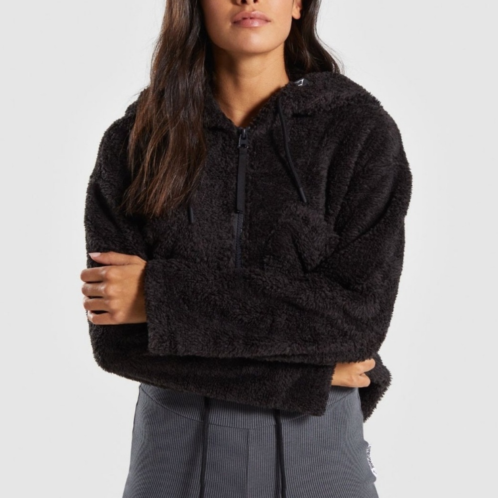 NWT Gymshark Black Cozy Zip Pullover